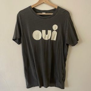 Clare V Grey OUI Tee